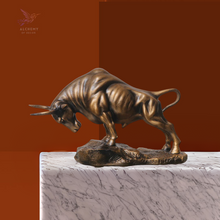 Load image into Gallery viewer, Vigorous Charging Bull Sculpture
