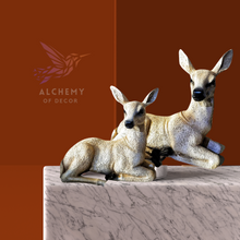 Load image into Gallery viewer, Mother and Baby Deer Sculptures (Set of 2) - Alchemy of Decor
