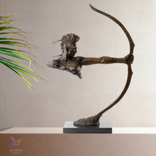 Load image into Gallery viewer, Indian Archer Warrior Sculpture
