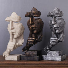 Load image into Gallery viewer, Muted witness face sculpture-set of 3
