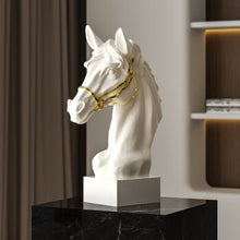 Load image into Gallery viewer, Dazzling Dressage Horse Sculpture - White
