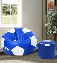 Load image into Gallery viewer, Set of Football Bean Bag with Stool - Alchemy of Decor
