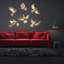 Load image into Gallery viewer, Flight of Fantasy (Pigeon Set 0f 6) - Gold - Alchemy of Decor
