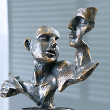 Load image into Gallery viewer, Serenity in Embrace: Nordic Abstract Couples Sculpture - Alchemy of Decor
