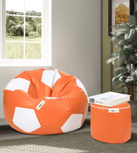 Load image into Gallery viewer, Set of Football Bean Bag with Stool - Alchemy of Decor
