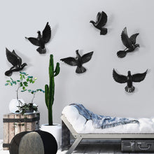 Load image into Gallery viewer, Flight of Fantasy (Pigeon Set 0f 6) - Black - Alchemy of Decor
