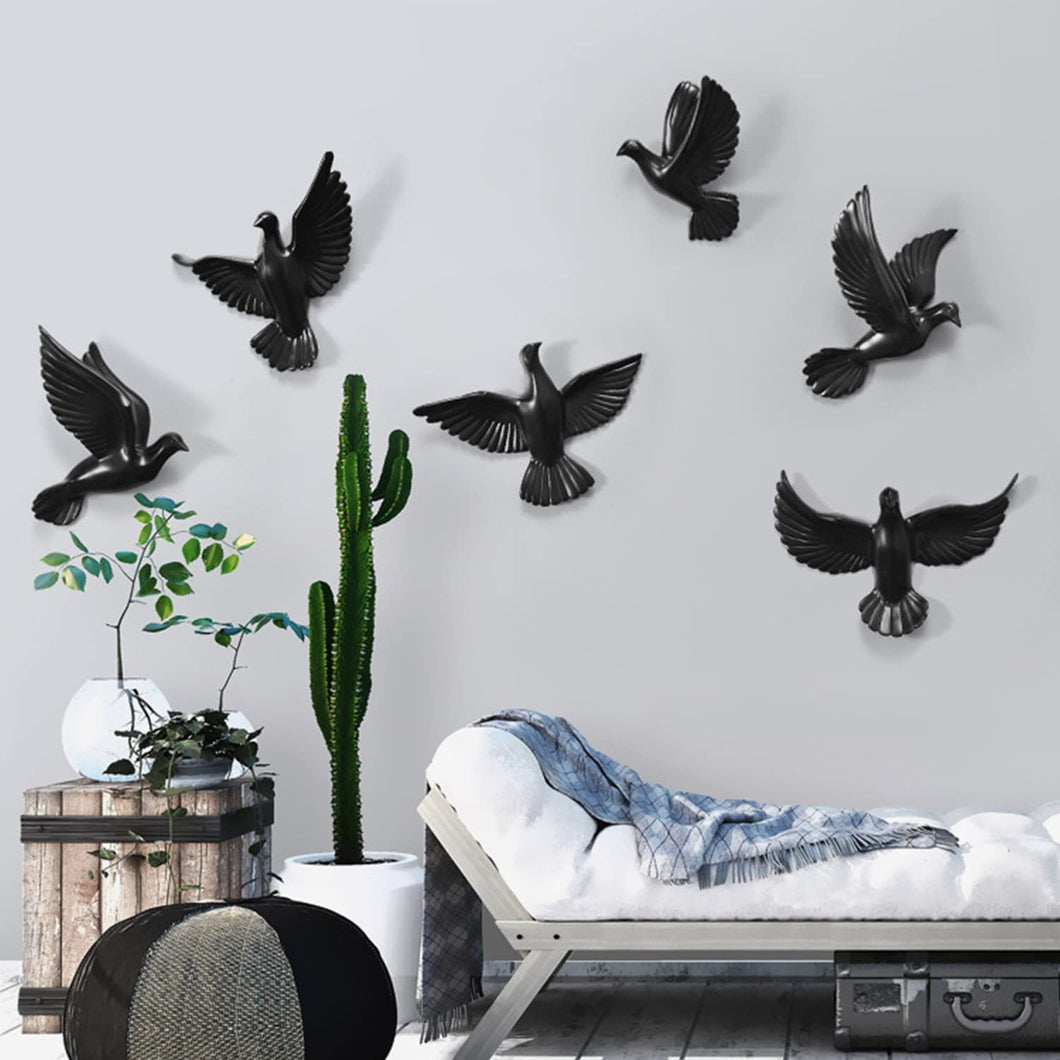 Flight of Fantasy (Pigeon Set 0f 6) - Black - Alchemy of Decor