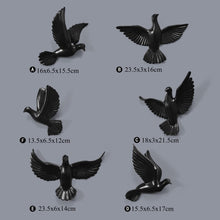 Load image into Gallery viewer, Flight of Fantasy (Pigeon Set 0f 6) - Black - Alchemy of Decor
