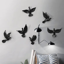 Load image into Gallery viewer, Flight of Fantasy (Pigeon Set 0f 6) - Black - Alchemy of Decor
