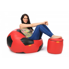 Load image into Gallery viewer, The KickBack Football Bean Bag with Free Foot Stool! - Alchemy of Decor
