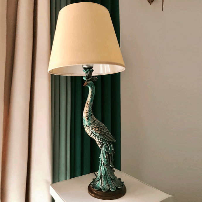 Verdant Peacock Lamp - Alchemy of Decor