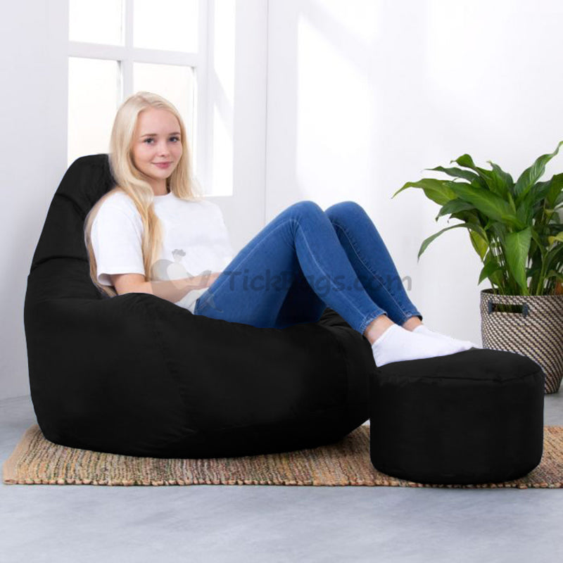 Bucket Bean Bag Chair and Foot Stool - Combo Offer - Alchemy of Decor