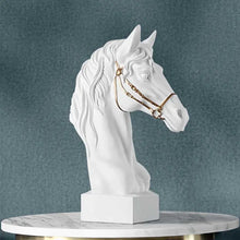 Load image into Gallery viewer, Dazzling Dressage Horse Sculpture - White - Alchemy of Decor
