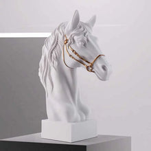 Load image into Gallery viewer, Dazzling Dressage Horse Sculpture - White - Alchemy of Decor
