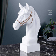 Load image into Gallery viewer, Dazzling Dressage Horse Sculpture - White - Alchemy of Decor
