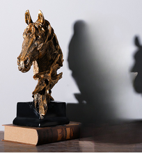 Load image into Gallery viewer, Galloping Majesty Resin Horse Statue - Gold - Alchemy of Decor
