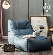 Load image into Gallery viewer, High Blue Bean Bag Sofa Set (Free Footrest) - Alchemy of Decor
