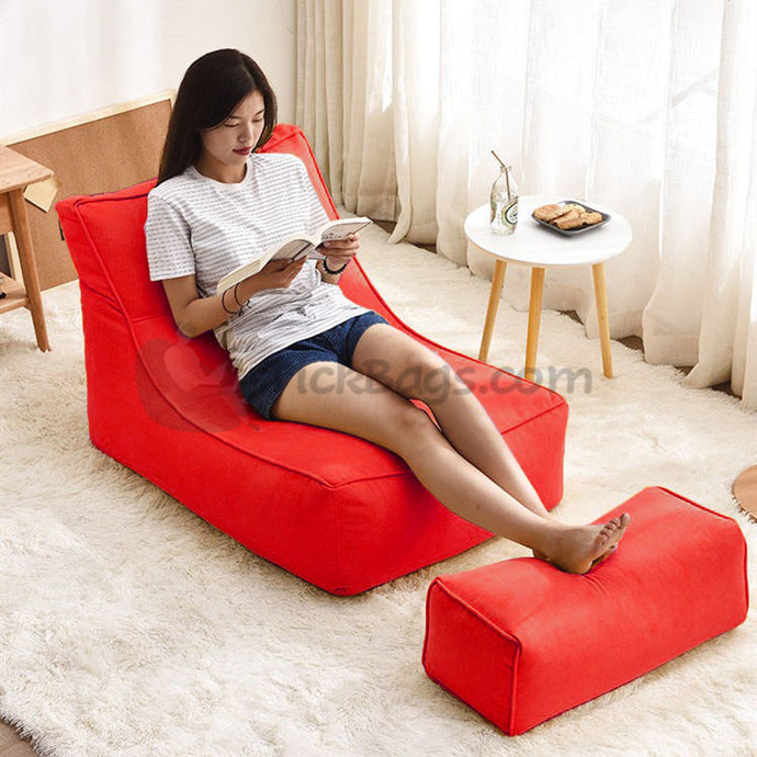 Lounger Bean Bag with Footstool - Alchemy of Decor