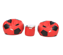 Load image into Gallery viewer, Set of Two Football Bean Bags and Stool - Alchemy of Decor
