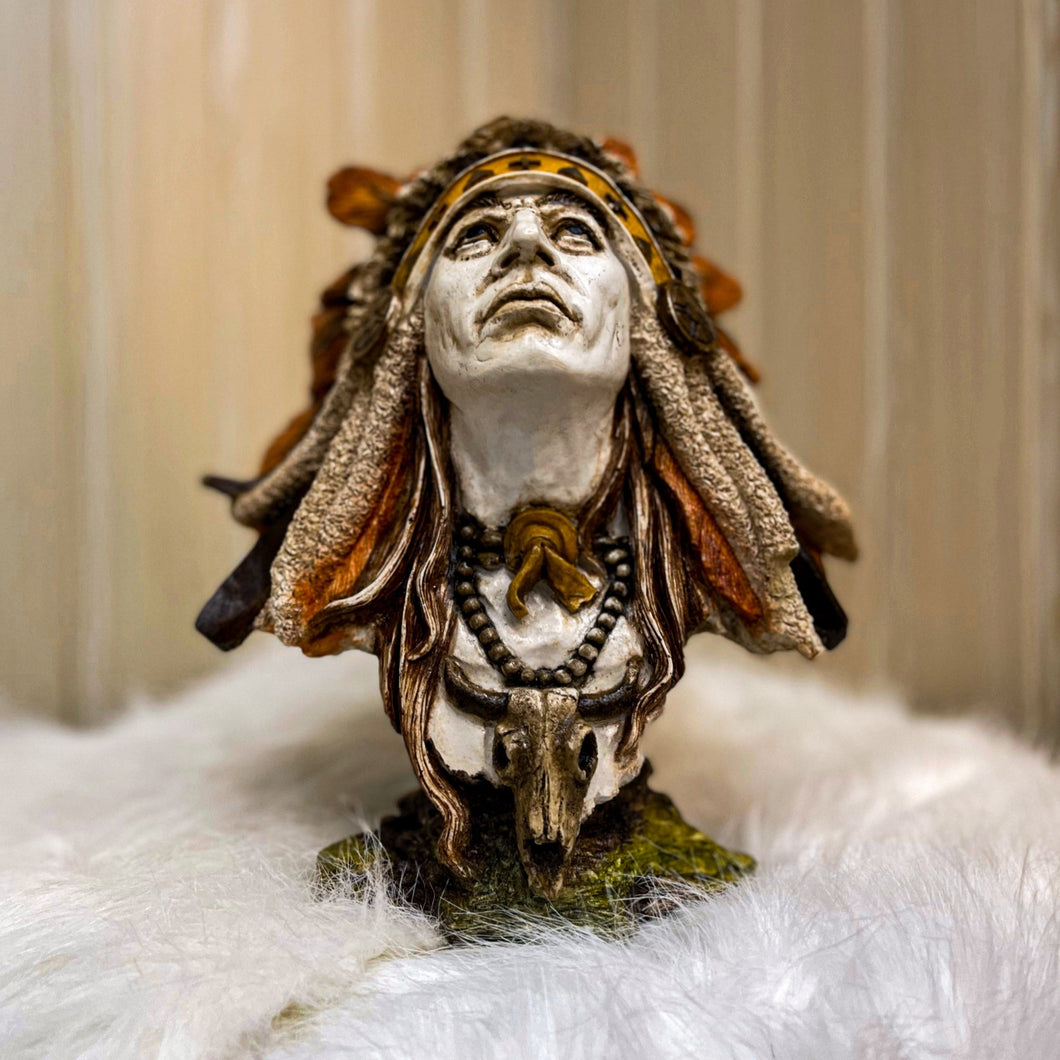 Spirit of Heritage: Native American Indian Statue - Alchemy of Decor