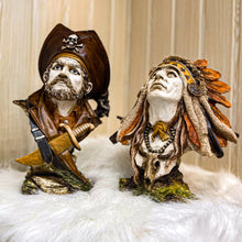 Load image into Gallery viewer, Tales of Legends and Heritage: Pirate &amp; Native American Statue Set - Alchemy of Decor
