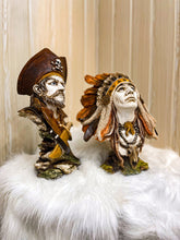 Load image into Gallery viewer, Tales of Legends and Heritage: Pirate &amp; Native American Statue Set - Alchemy of Decor
