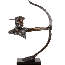 Load image into Gallery viewer, Indian Bronze Warrior - Wild West Sculpture - Alchemy of Decor
