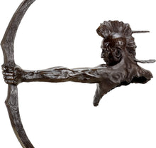 Load image into Gallery viewer, Indian Bronze Warrior - Wild West Sculpture - Alchemy of Decor
