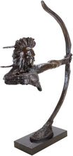 Load image into Gallery viewer, Indian Bronze Warrior - Wild West Sculpture - Alchemy of Decor
