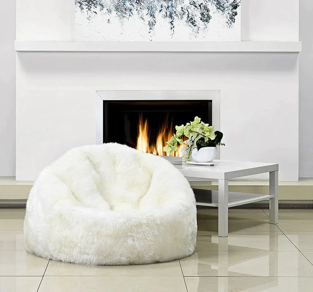 Sheepskin Fur Bean Bag Sofa - Alchemy of Decor