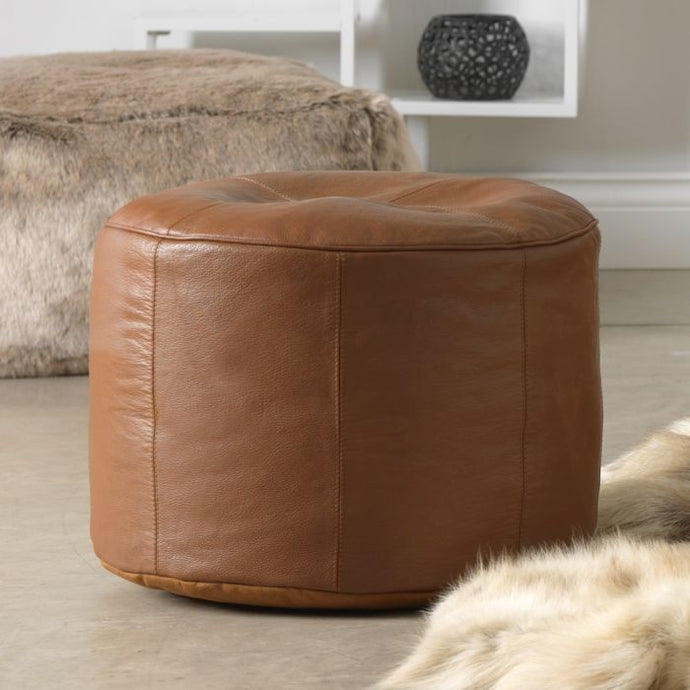 Leather Bean Bag Stool - Alchemy of Decor